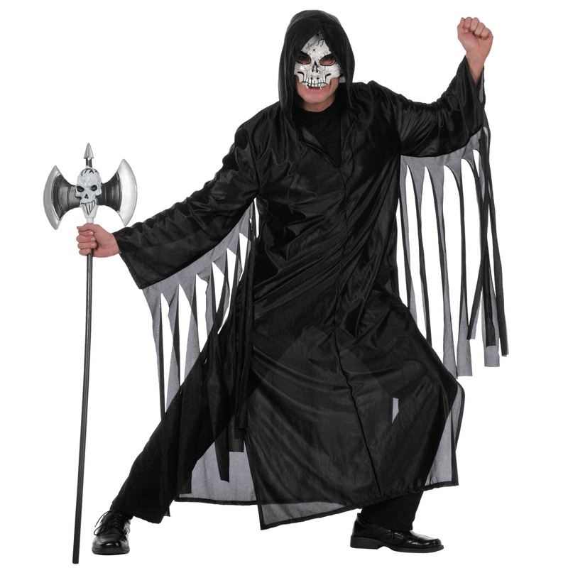 Scary ax killer in flutter robe 50