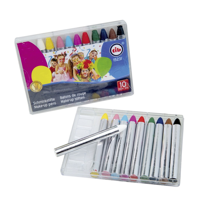 10 Carnival make-up pencils set Fancy Colors