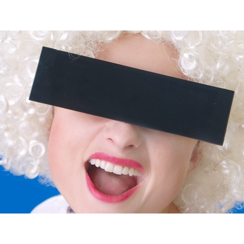 Black censor bar fun glasses