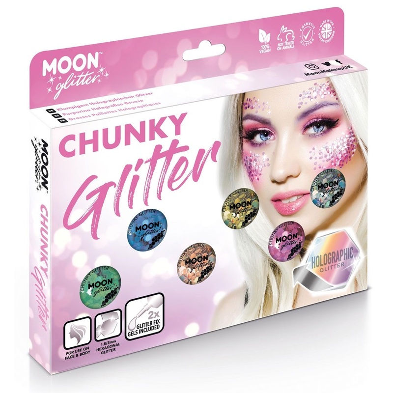 Chunky moon glitter set