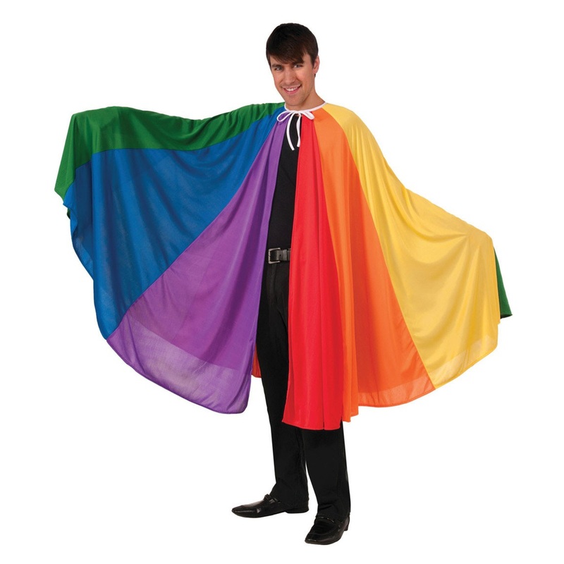 Colorful rainbow cape