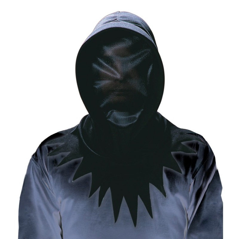 Faceless man hooded mask