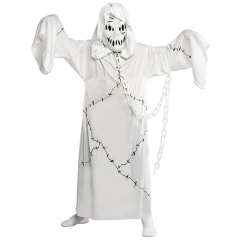 Ghost costume ghost patch mask horror ghost white S
