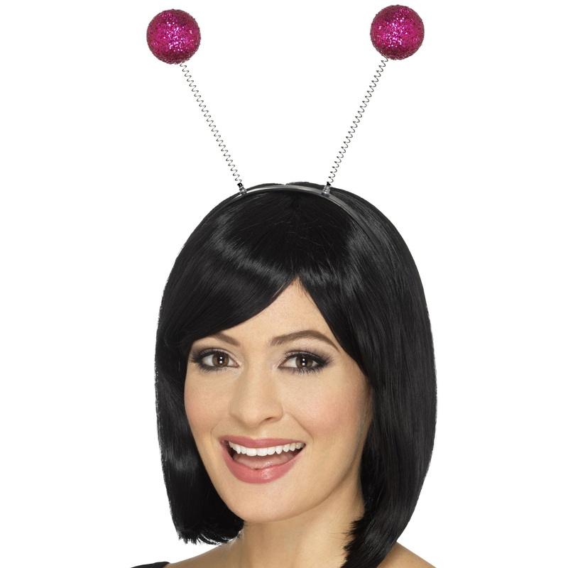 Glamor headband with pink glitter balls