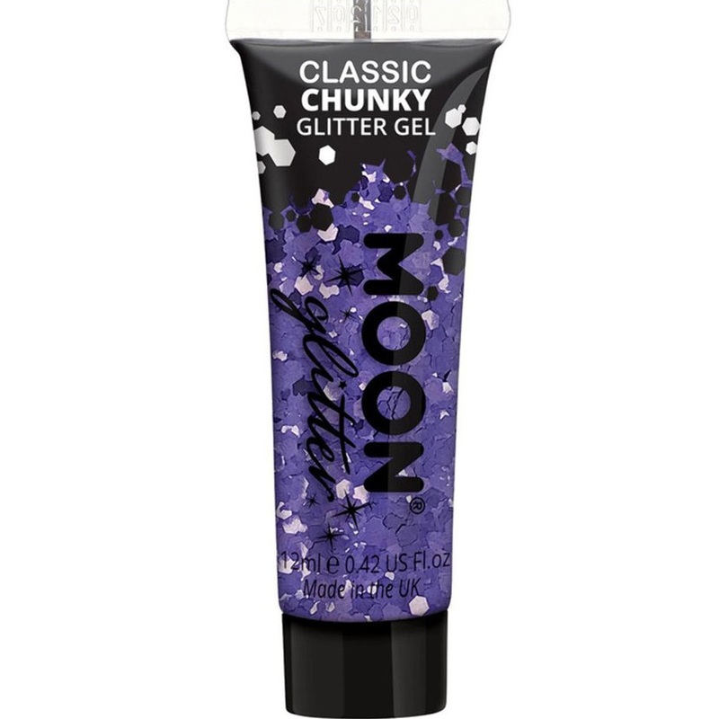 Glitter body gel in purple 12ml