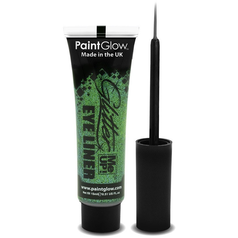Green glitter eyeliner