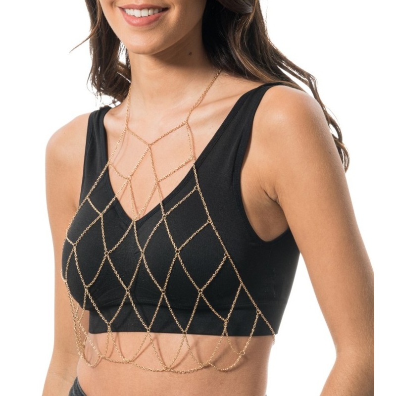 Halterneck chain top one size