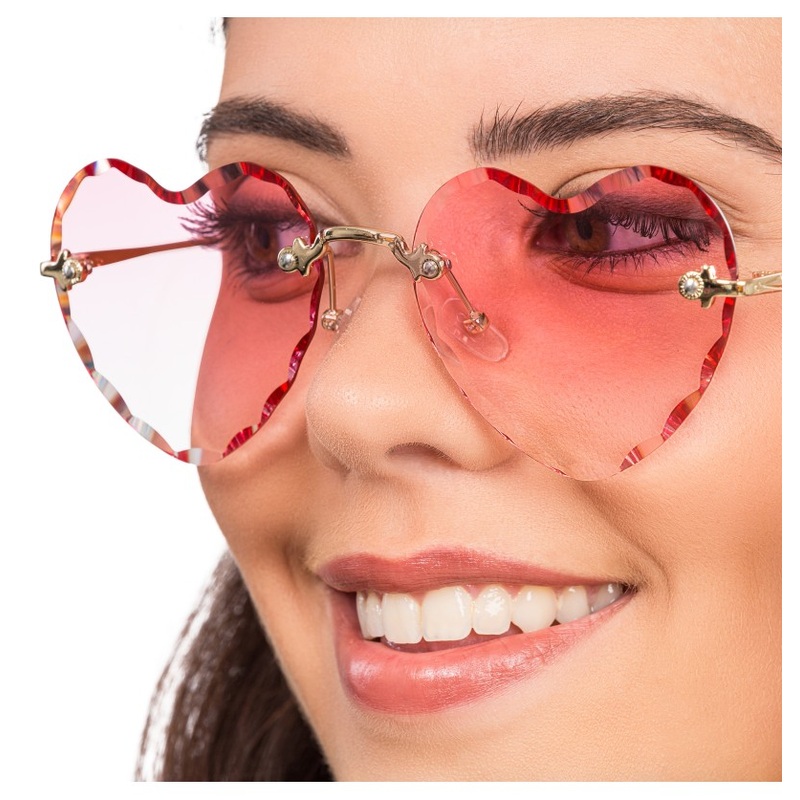 heart glasses Pretty Pink