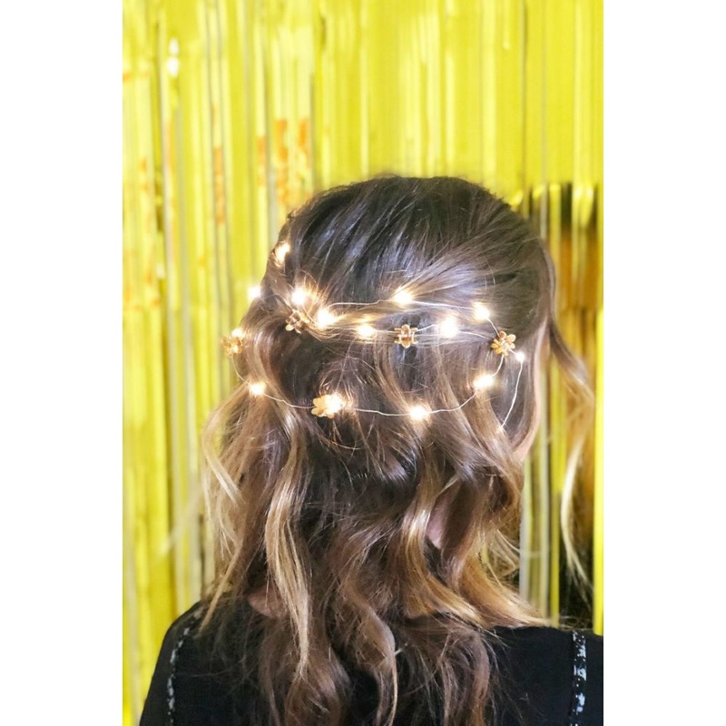 LED hair light chain gold 1m