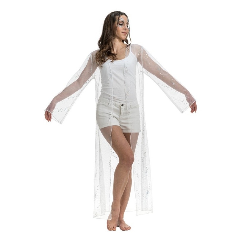 Long White Coat Transparent One Size