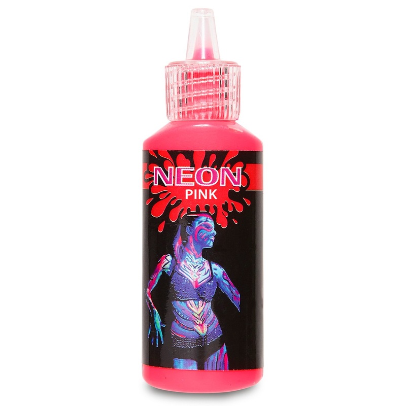 Pink neon make-up