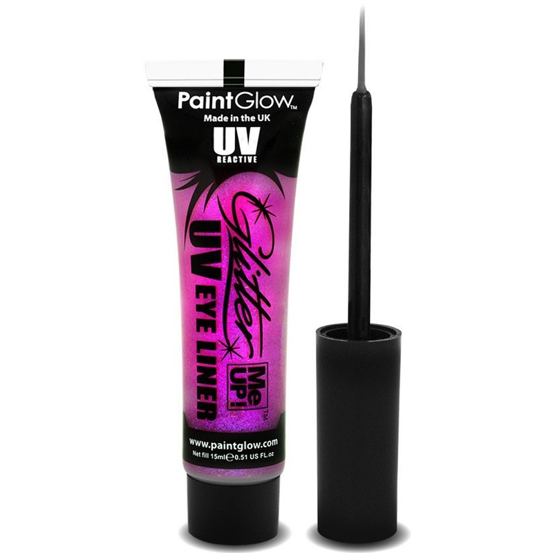Pink UV glitter eyeliner
