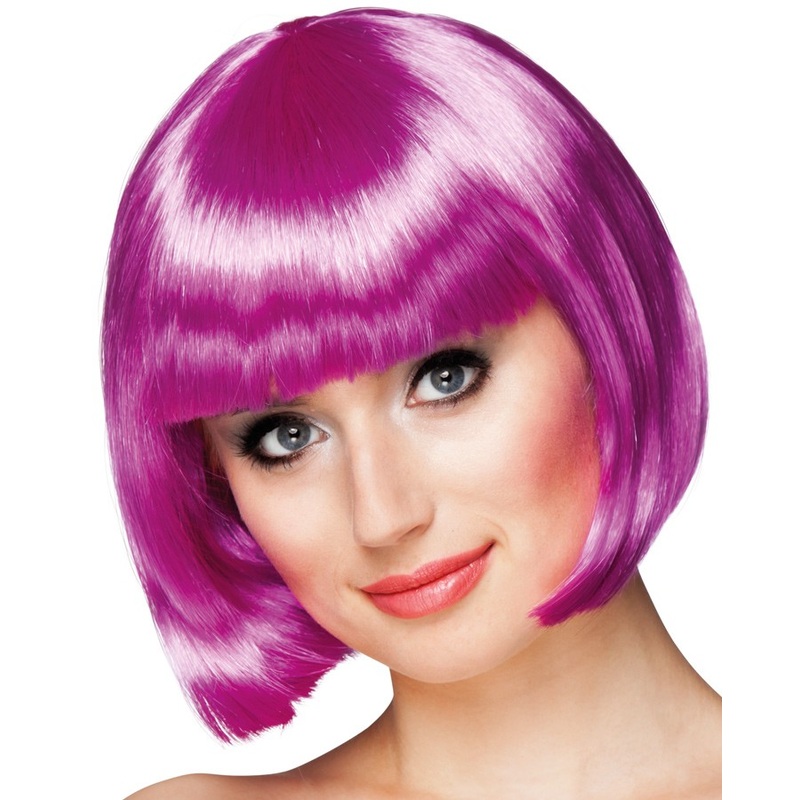 Purple bob wig