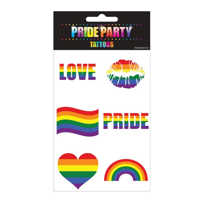 Rainbow Pride party tattoos