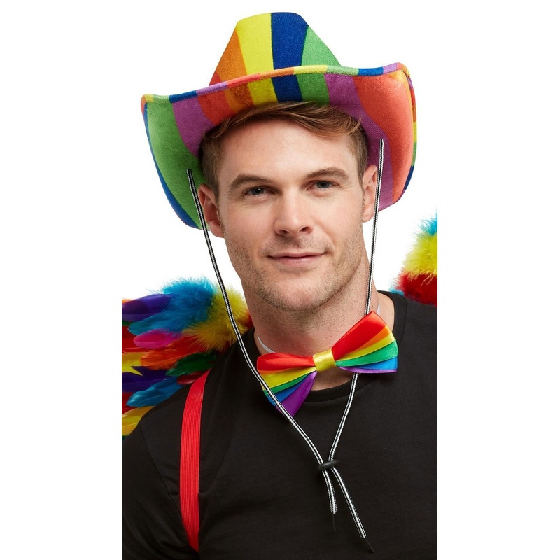 Rainbow Stripes cowboy hat