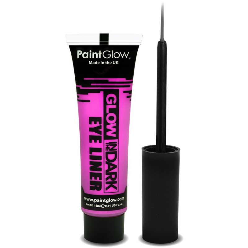 UV glowing eyeliner pink