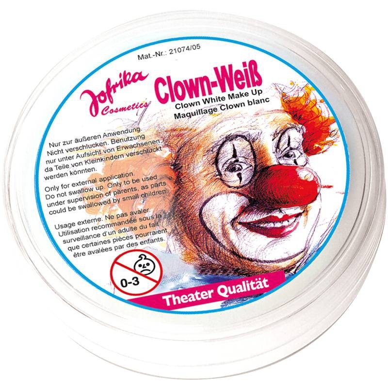 White clown make-up