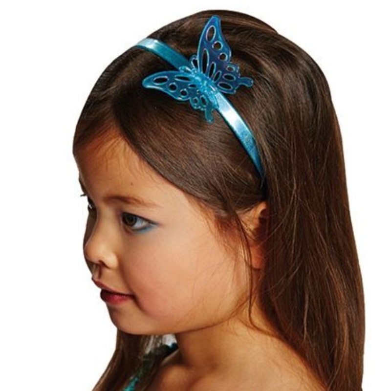 Blue butterfly headband