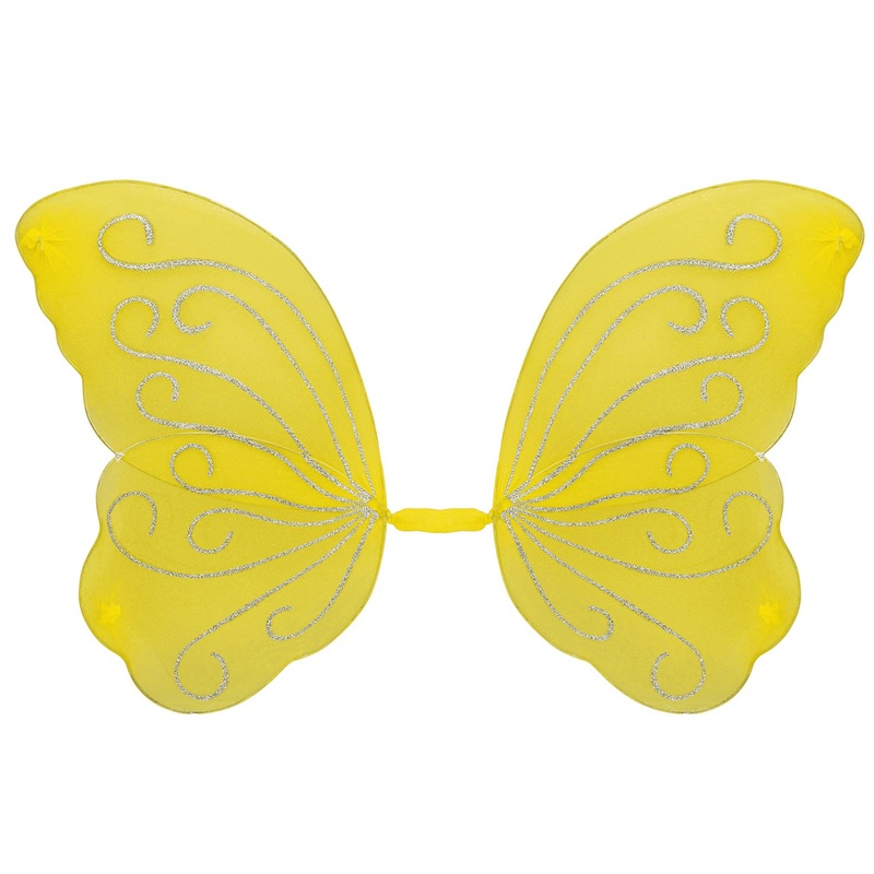 Butterfly wings for women in yellow 85cm x 50cm