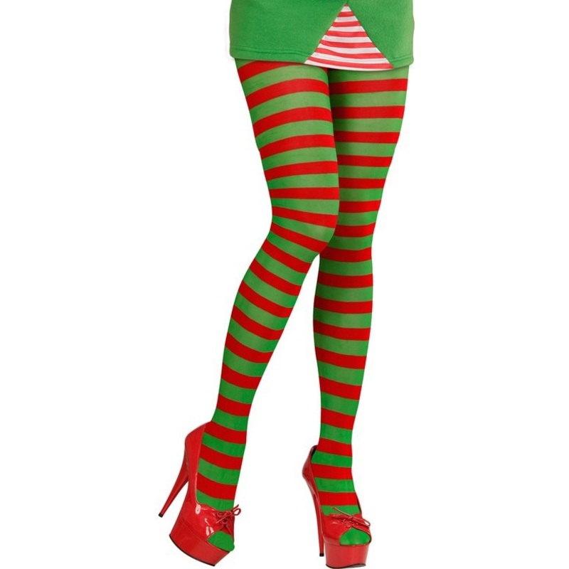Christmas elf pantyhose red-green