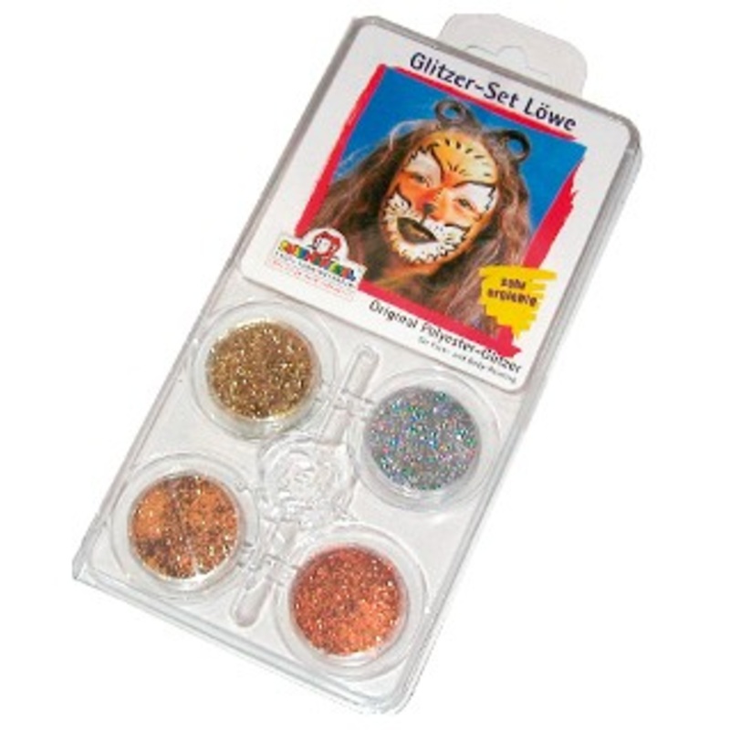 Glitter lion make-up set