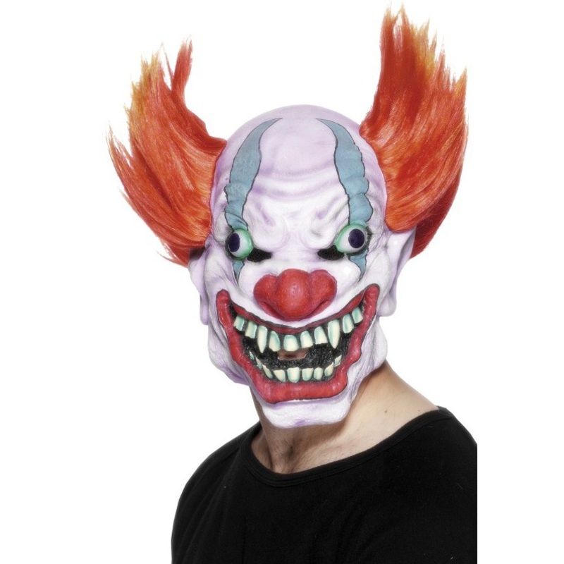 Halloween mask horror clown with hair