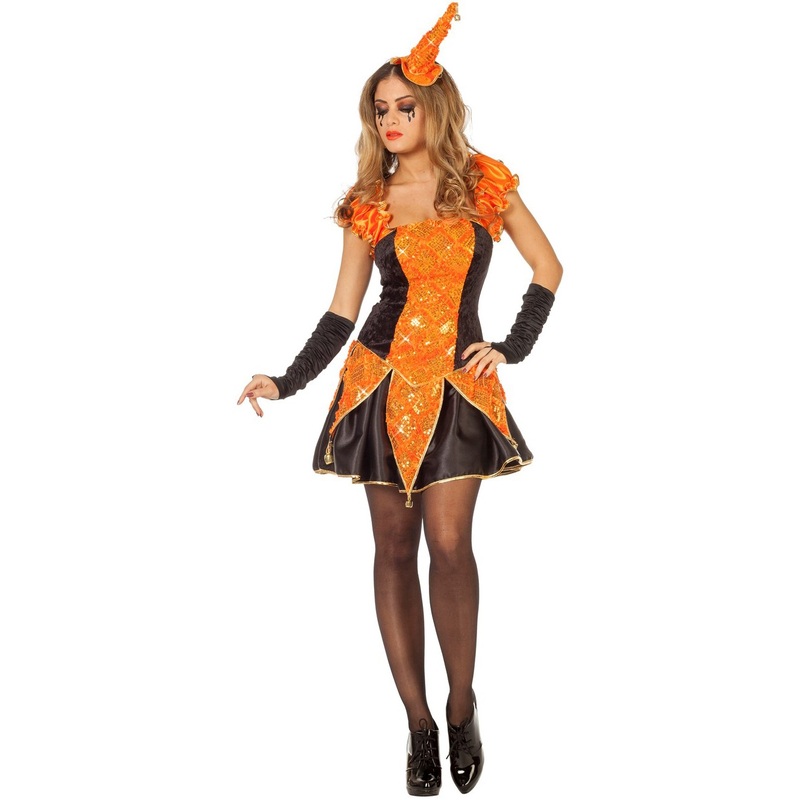 Harlequin circus dress horror clown woman 34