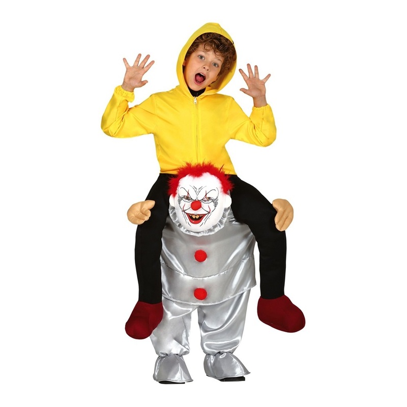 Killer clown piggyback kids costume