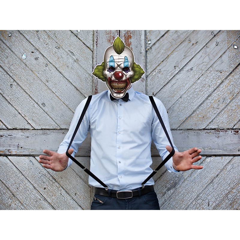 Paper mask with elastic horror clown