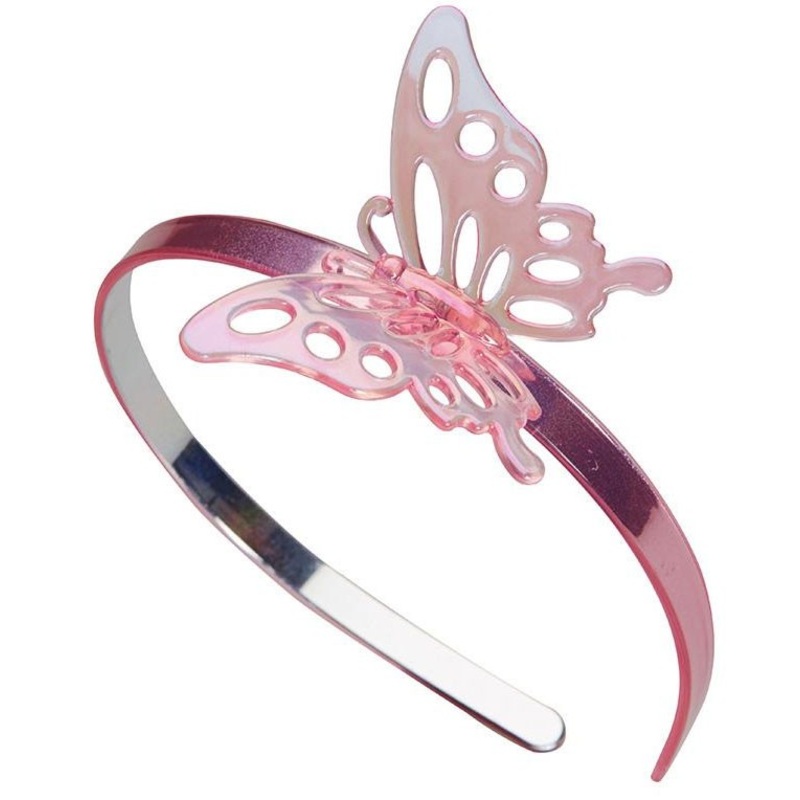 Pink butterfly headband for children