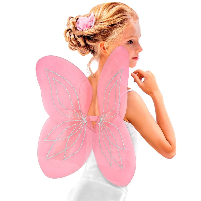 Pink glitter wings for girls