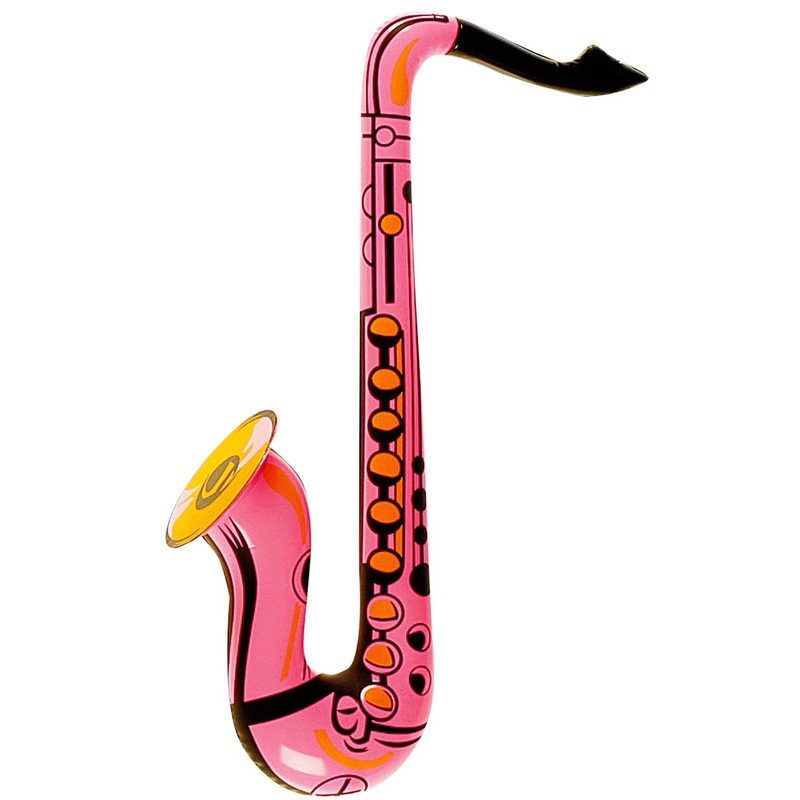 Pink inflatable saxophone 55cm