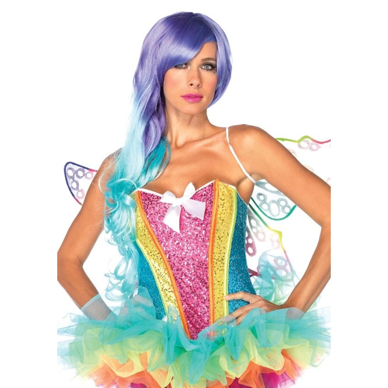 Sequin rainbow corset S