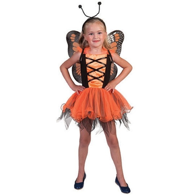 Sweet orange butterfly children's costume