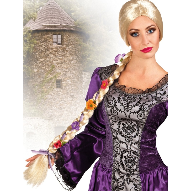 White princess wig with braid