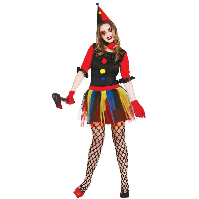 Zombie carnival clown ladies costume
