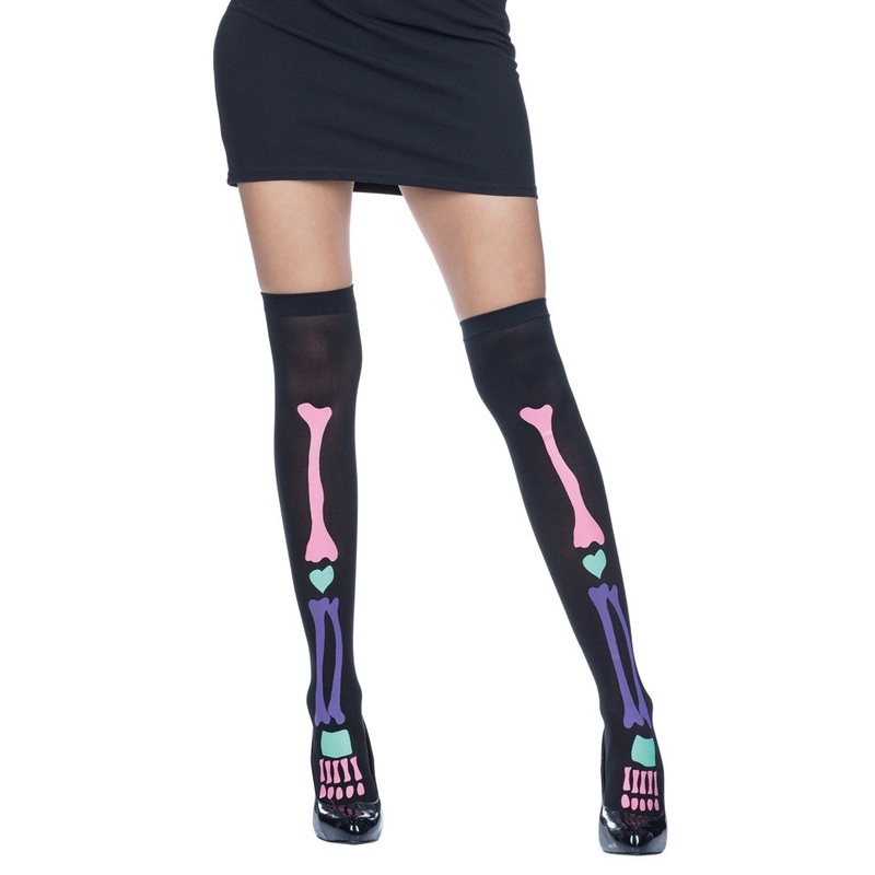 Colorful Halloween bone stockings