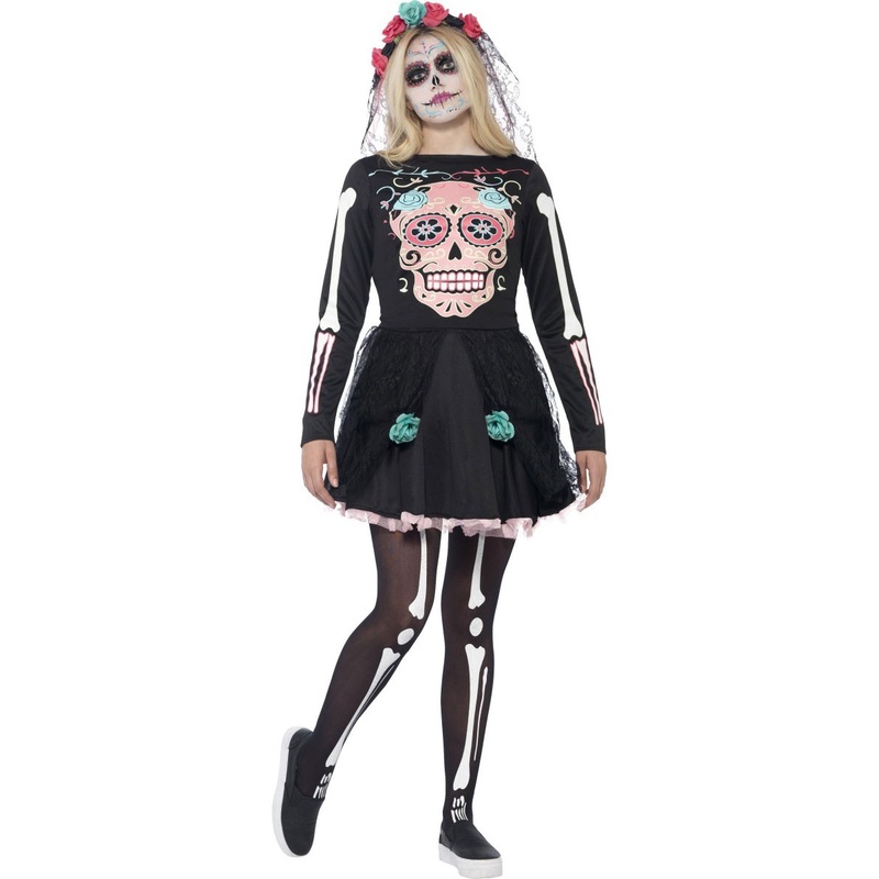 Day of the Dead dress for teenagers XS