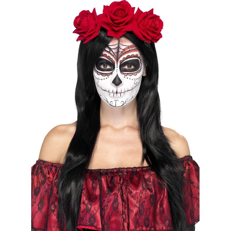 Day of the dead flowers headband