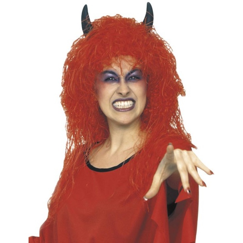 Devil wig red horns