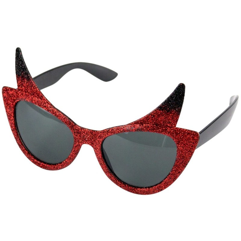 Devilish glitter glasses