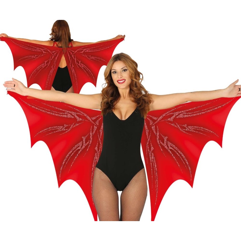 Devilish wings with glitter 1.7m x 80cm
