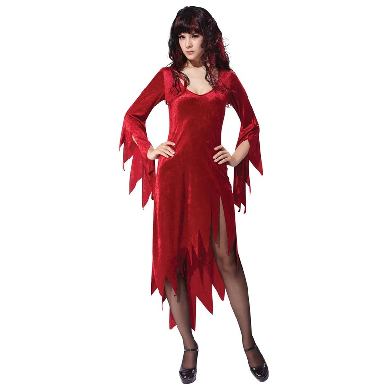 Fire demon Alexa tattered dress women's costume