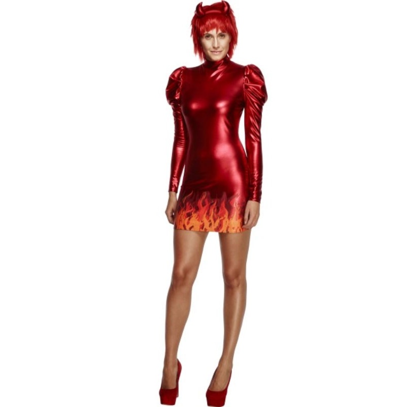Hot she-devil sexy vinyl dress XS