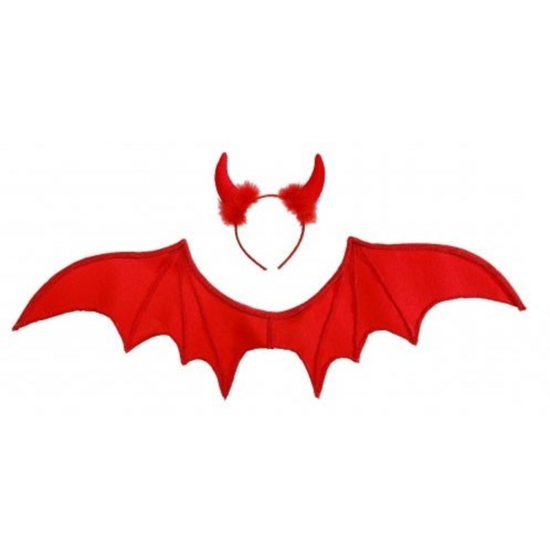 Little devil accessories wings horns red