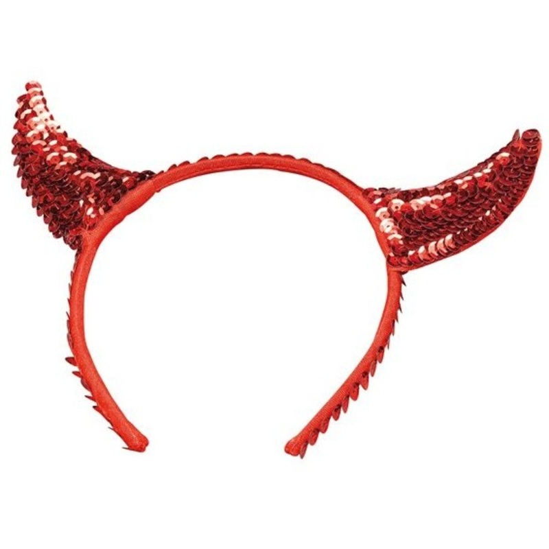 Red sequins devil horns