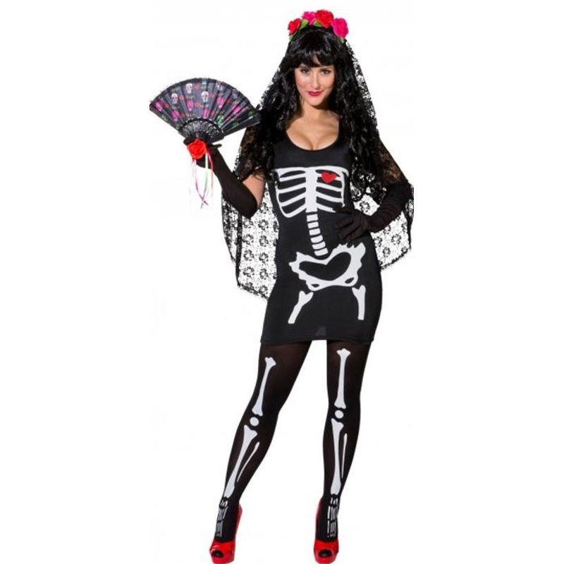 Skeleton Diva Benita ladies costume S-M