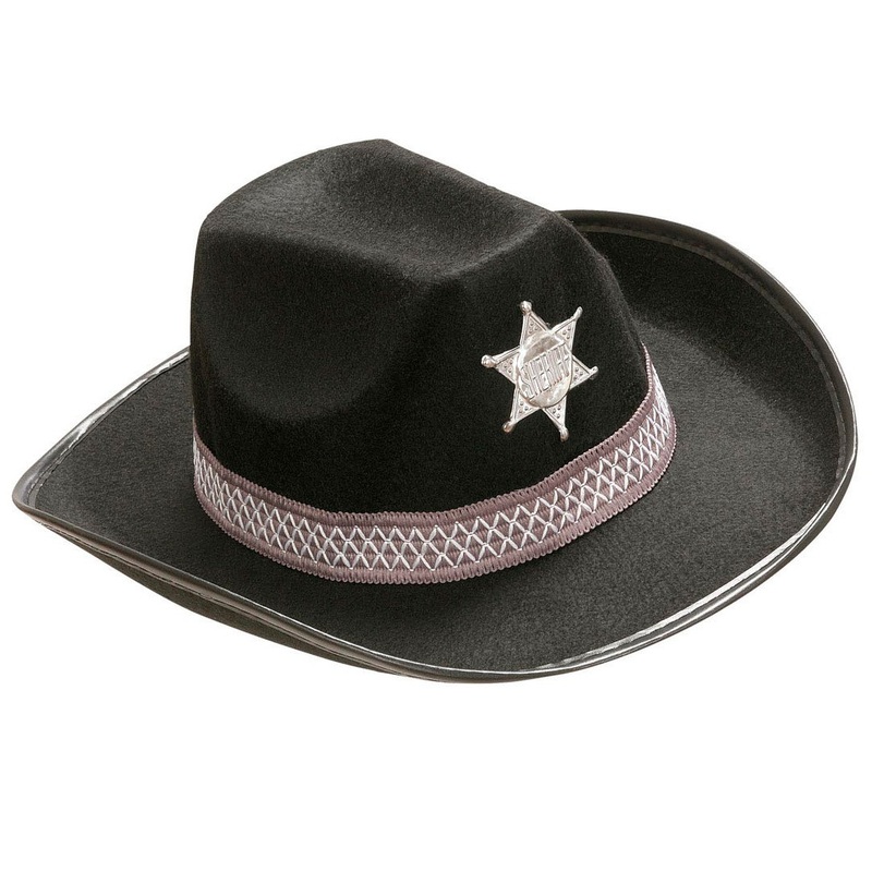 Black cowboy kids hat