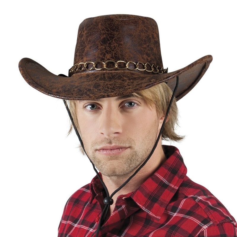 Brown billy cowboy hat