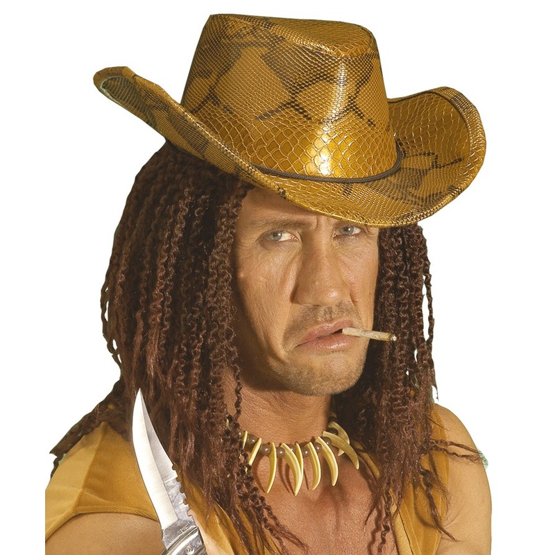 Cobra cowboy hat with snakeskin look